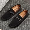 NEW Men's Loafers Comfortable Flat Casual Shoes Men Breathable Slip-On Soft Leather Driving Shoes Moccasins 2025 New