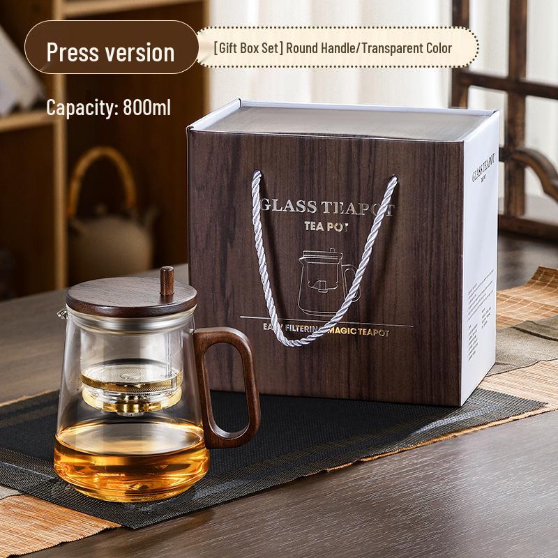 High Temperature Resistant Glass Teapot Set with Teacup and Tea Strainer