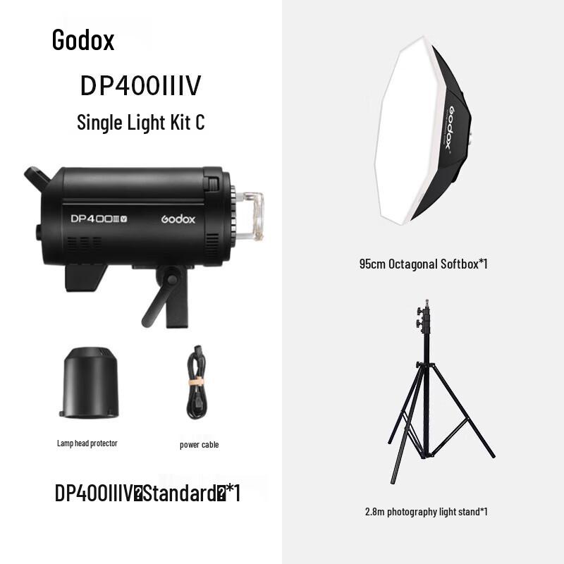 Godox DPIIIV-400W Studio Flash Kit with Square Softbox