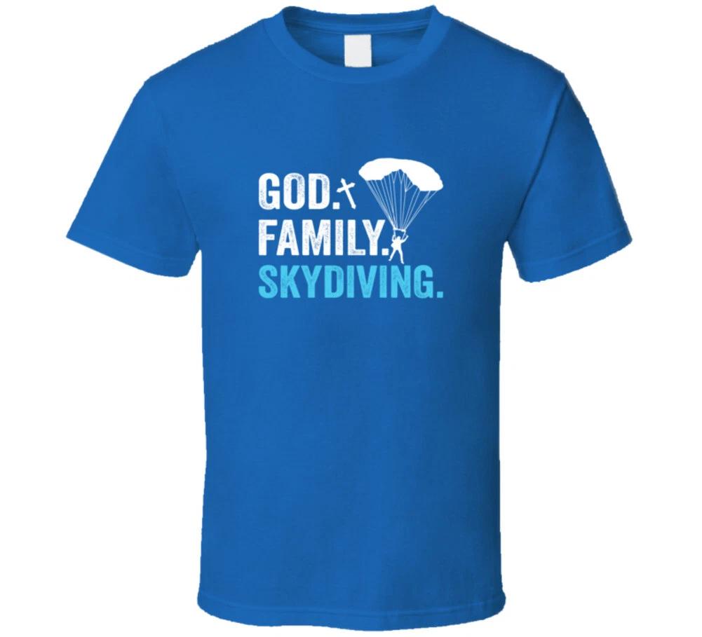 God Family Skydiving Funny Christian Gift T Shirt 4XL