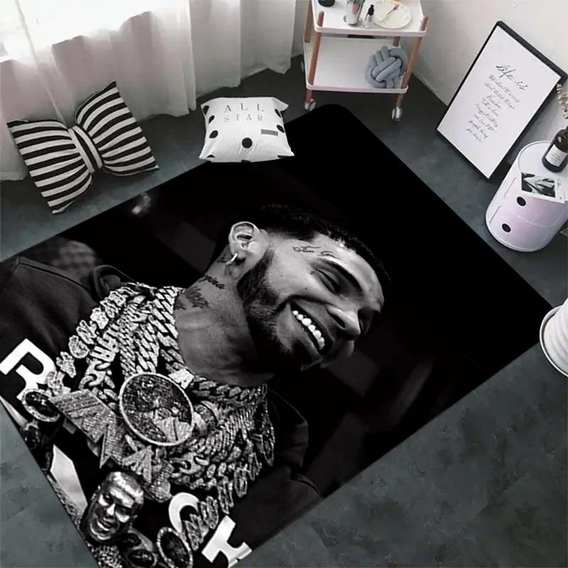 

Fashion Modern Rapper Pattern Carpet for Bedroom Living Room Sofa Computer Chair Area Soft Rug Floormats Bathroom Anti Slip Mat 40x60cm