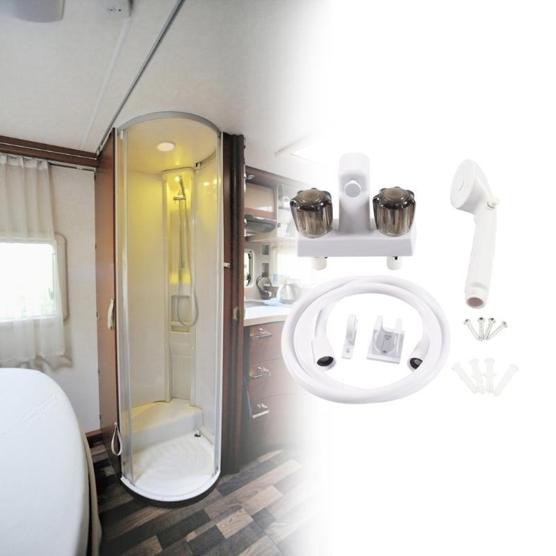 Bathroom Shower Hose 1.5M Lightweight Adjustable Sprayed Head Secure for Travel Trailers Campers Water Efficient Design
