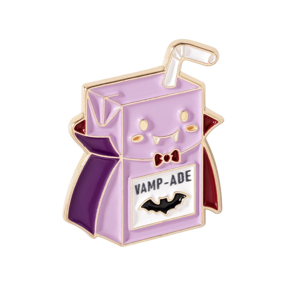 European & American Cross-border Halloween Brooch: Cute Ghost, Pumpkin, Pizza Alloy Badge for Clothing Accessories