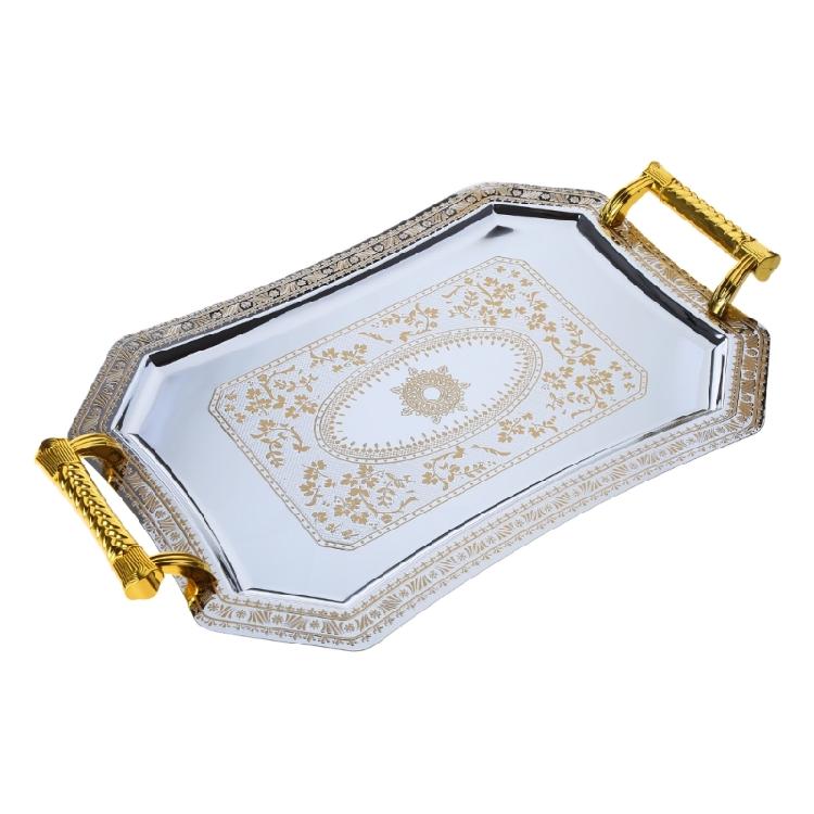 Stainless Steel Storage Tray with Handle Delicate Restaurant Cafe Shop Bar Decor