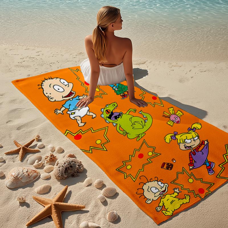 Proof Beach Towel with a Rugrats Pattern - Soft,absorbent,quick-drying,machine Washable - Perfect for Swimming,camping,bathing