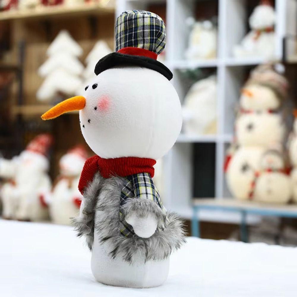 Zabawna świąteczna lalka bałwana Delikatna figurka bałwana Dekoracja okna świątecznego Dekoracja domu