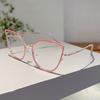 Fashion Retro Cat Eye Frame Trendy Ins Brand Design Korean Style Women's Glasses Non-prescription Chic Decor Eyewear