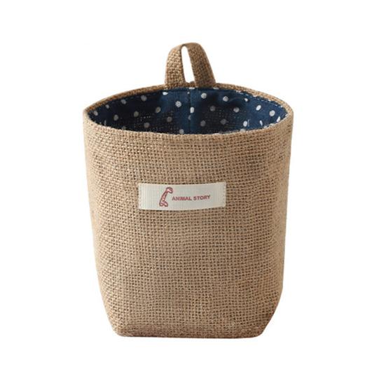 

Сумка для хранения Хлопок Лен Нетканый Материал Карман Легкая с Отверстием для Подвешивания Настенный Органайзер для Прикроватной Тумбочки Каркасов Кровати C