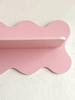 Wooden Wave Shape Floating Wall Shelf Display Stand Candy Color Crystal Storage Rack Wall Decor for Bedroom Girl Room Decoration