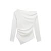 Jnleaog Autumn New Women's Clothing Fashion Style Stylish Fashionable Asymmetric Stretch Tops 3644328