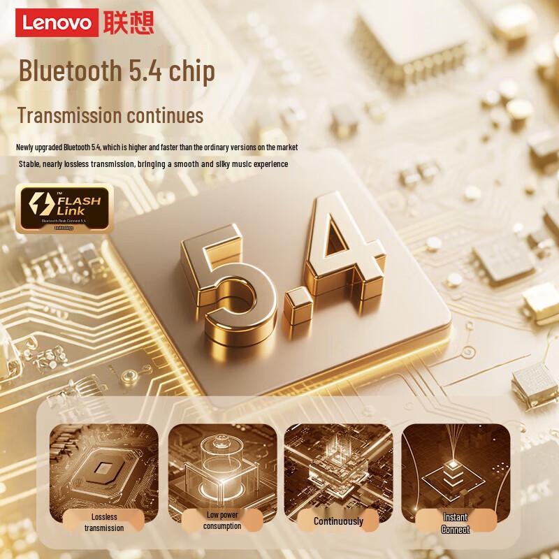 Lenovo EA166 Half-in-Ear Bluetooth 5.4 Wireless Earbuds