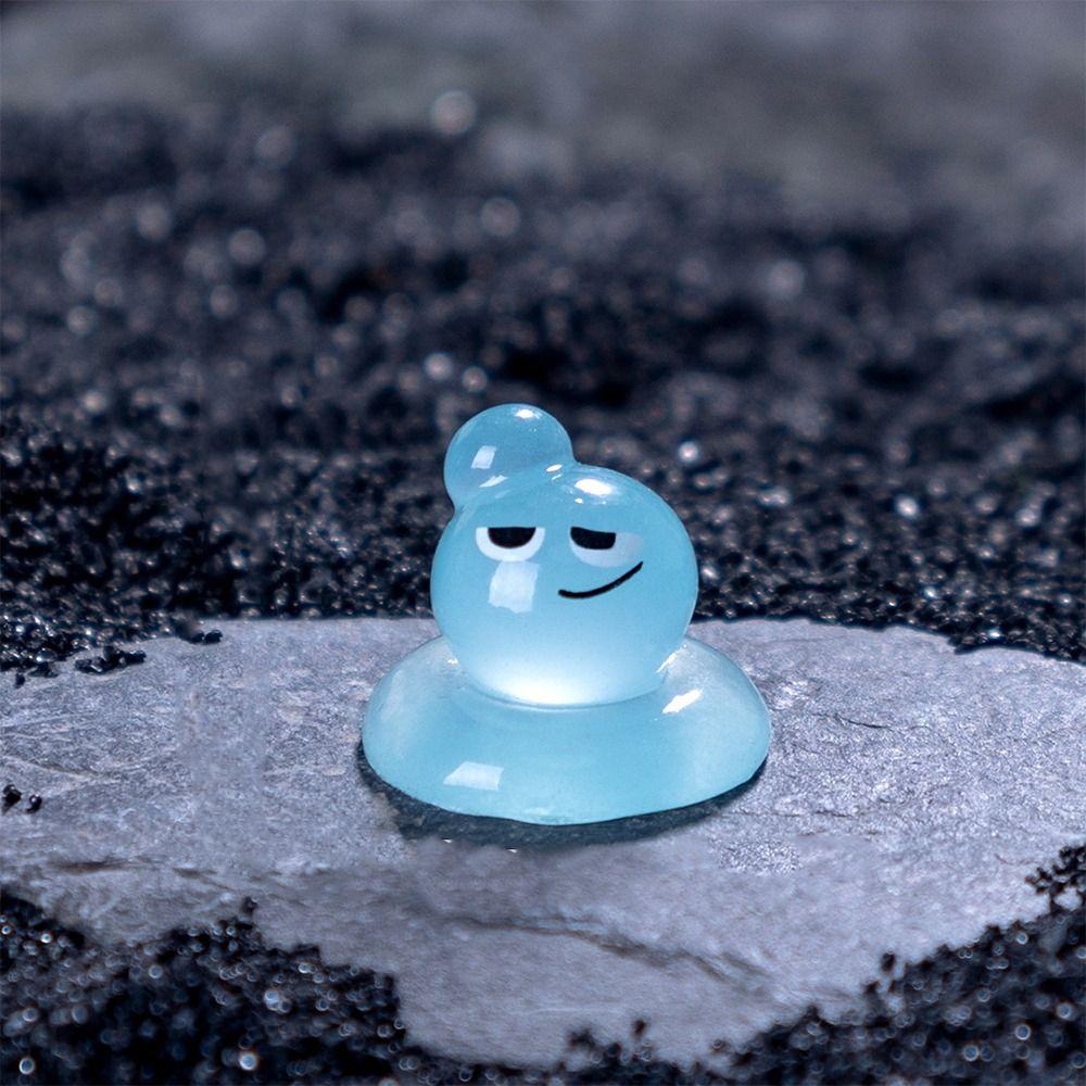 50pcs Cartoon Halloween Luminous Water Elf Figurine Cute Resin Crafts Mini Water Elf Ornament DIY Charming Waterdrop Statue