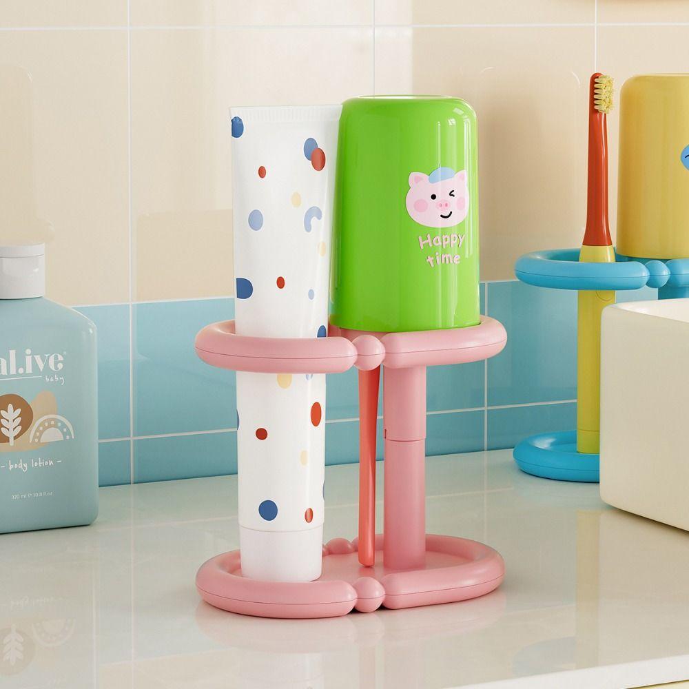 With Cup/Cover Toothpaste and Toothbrush Holder Dopamine Tooth Brush Stand Bathroom