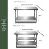 Disassembled Double/Triple Layer Stainless Steel Workbench Cabinet for Restaurant Kitchen