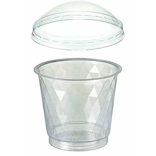 Set of 20 Made In Japan, Lidded Dessert Cups, Pudding Cups, Heat-Resistant, Slightly Larger Jelly Cups, Plastic, DC150-20