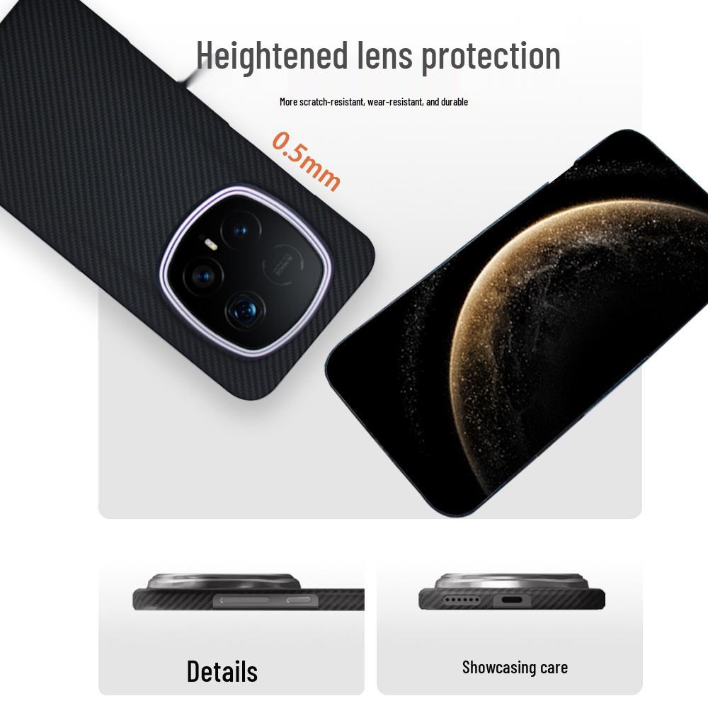 Kevlar Magnetic Phone Case for Honor Magic 8: Slim, Lightweight, Anti-Fingerprint Aramid Fiber Protection.