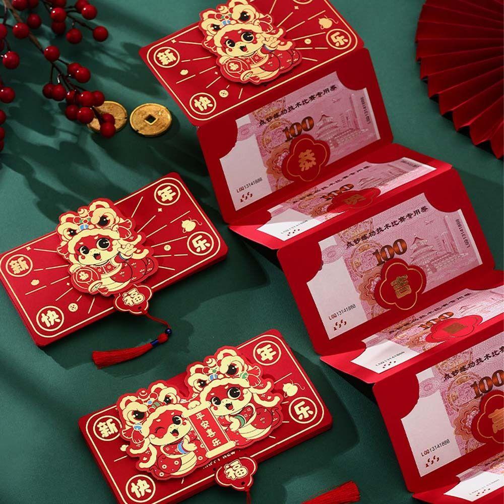 Traditional New Year Folding Red Envelopes Chinese Lucky Red Bag Gift Bag Money Packet  Kids Gift
