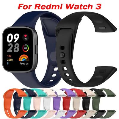 Sport Silicone Strap For Xiaomi Redmi Watch 3 Replacement Soft Wristband Bracelet For Redmi Watch 3 Smart Watch Belt Accessories