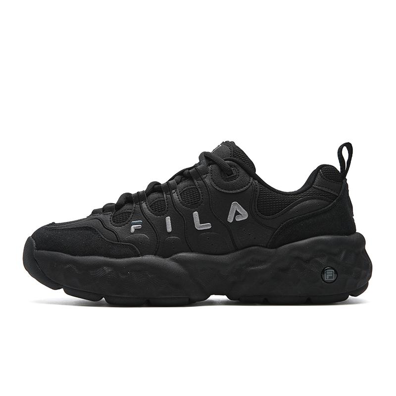 FILA MUFFIN Cushioning Abrasion Resistant Breathable Lightweight Low top Casual Shoes Men s Black F12M541145FBK 43