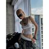 Kkx American Street Sexy Style Pure Color Personality Slim Fit Sexy Short U-Neck Vest Women's Inner Top