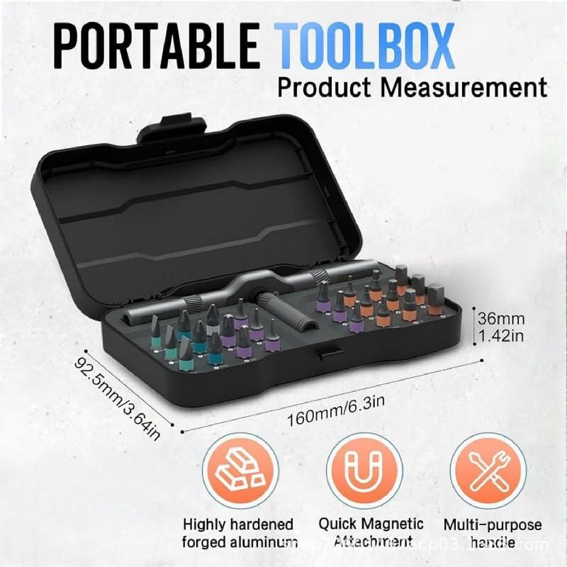 24 In 1 Dly Magnetic Ratchet Screwdriver Set Compact And Portable Ratchet Screwdriver fix Furniture Electronics & Glasses