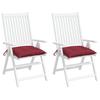 Chair Cushion Set 2 pcs Burgundy 40x40x7 cm Oxford Fabric