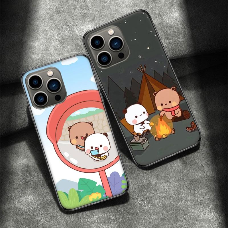 Custodia per Telefono BuBu DuDu Carina Per Iphone 16 15 Plus 13 12 Mini 17Air 16E 11 14 Pro 17 Pro Max Cover Guscio Coque Morbida Trasparente Capa Carina