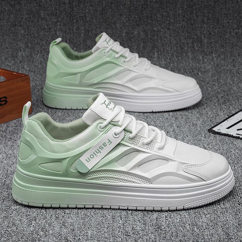 Summer new breathable sports shoes men's mesh white running gradual change board shoes versatile casual tide