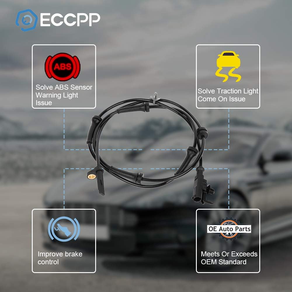

ECCPP Left+Right+Front ABS Wheel Speed Sensor ABS Sensor fit for 2006-2010 for Infiniti M45, 2006-2010 for Infiniti M35 Set of 1