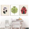 Butterfly Wall Art Ladybug Tiger Moth Beetle Feather Canvas Painting Nordic Poster Printing Wall Picture Bedroom Decoration