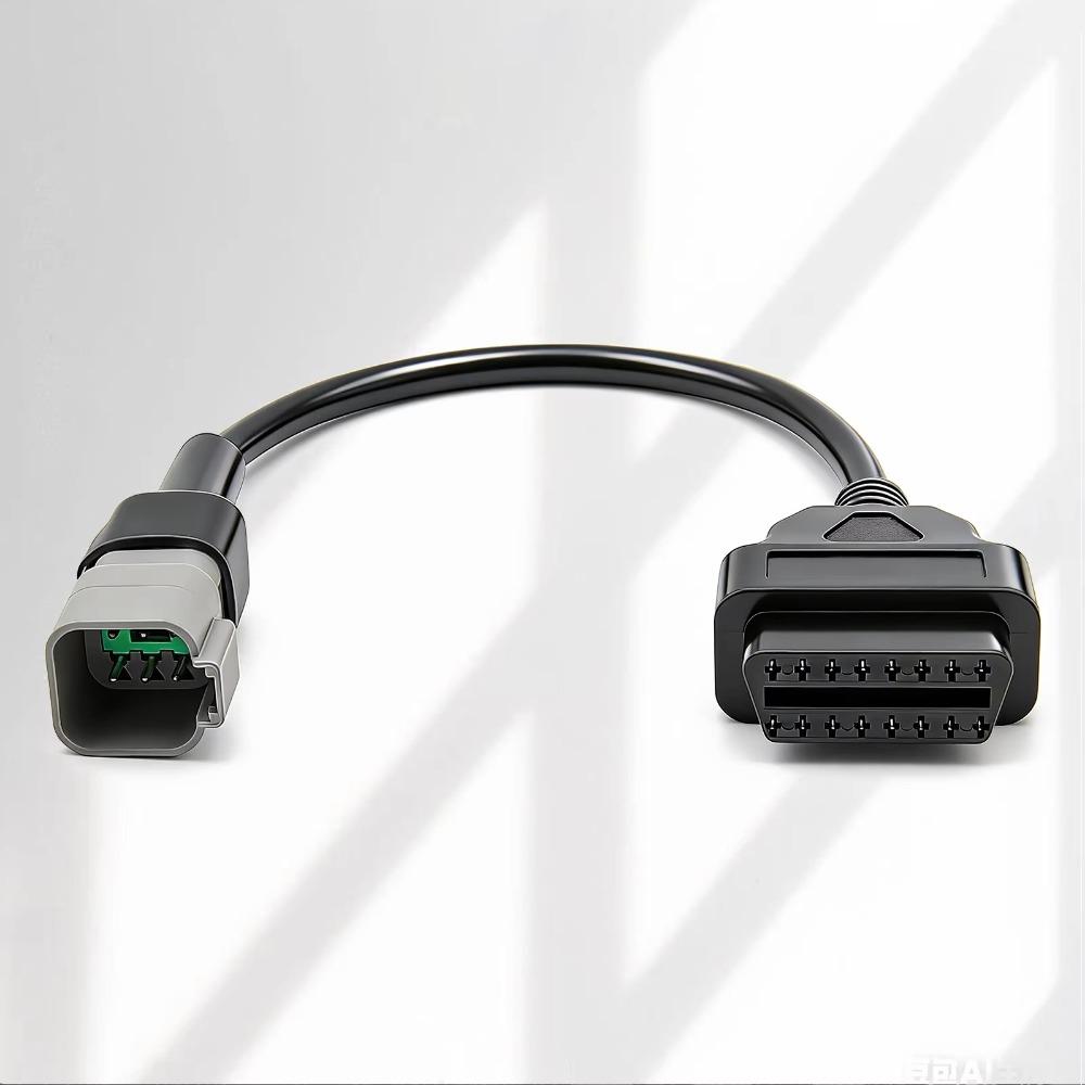 OBD2 OBD2 Adapter Cable Black Extension Cable Adapter Convenient ATV Scanner Cable