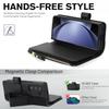 Crossbody Lanyard Leather Phone Case for Samsung Galaxy Z Fold 3 4 5 6 7 with Wristband Wallet Card Holder Protective Cover