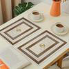 6er Set Moderne Luxus Europäischer Stil Goldenes Geometrisches Muster Tischsets, Saisonale Tägliche Feiertagsdekoration, Geeignet für Zuhause Küche Esszimmer