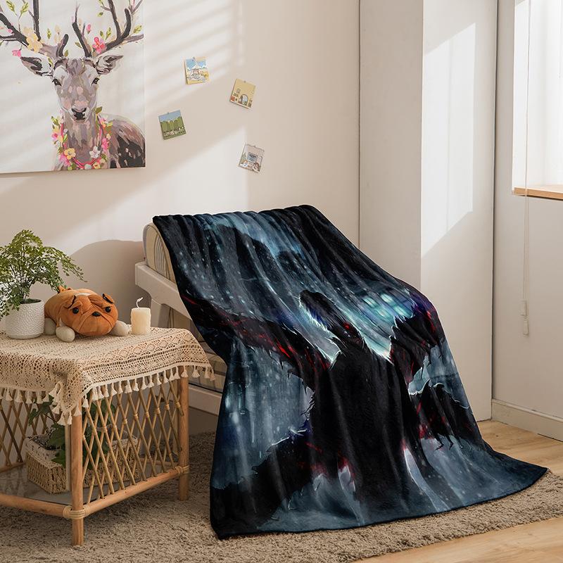 Tokyo Ghoul Series Flannel Blanket 3D Printed Sofa Blanket Thickened Blanket