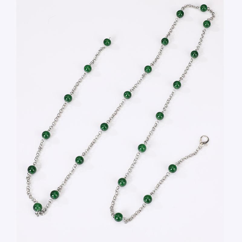 

Женская жемчужная поясная цепочка, милая поясная цепочка в древнем стиле, текстурная поясная цепочка для ханфу, декоративная поясная цепочка для платья