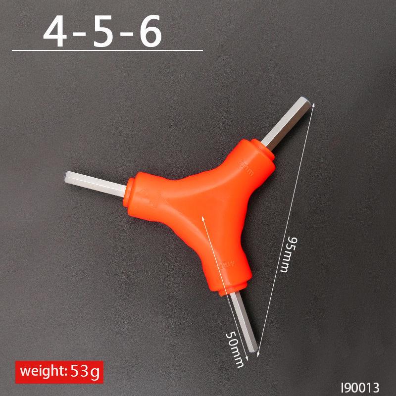 Three-way Triangle Wrench Bicycle Hexagon Wrench, Bicycle Torque Wrench, Hexagon Wrench Repair Tools