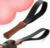 Leather Wooden Handle Sex Whip, Adult BDSM Role-Playing Tied with a Whip Device Role-Playing Paddle,Horse Whip Couple Sex Whip