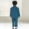 Boys Suit Fashion Design Handsome School Children's Clothes Set Casual Blazers Pants 2pcs Page Boy Wedding Performance Costumes