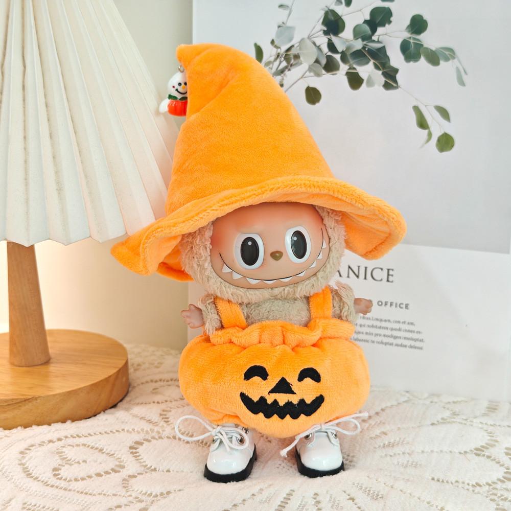 Macaron 17cm 15cm Plush Doll Accessories Clothes Hat Halloween Shoes