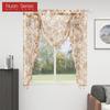 1 Stück Nuan Serie Retro High-End Perlenspitze Kante Bedruckt Transparenter Vorhangkopf für Küche Schlafzimmer Wohnzimmer Fensterdekoration