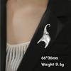 My Shape Elephant Brooch Stainless Steel Animal Brooch Nameplate Brooch Pins for Women Men's Suit Jewelry Elephant Lovers Gifts