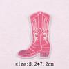 Pink Cartoon Embroidery Patch Iron On Patches For Clothing Flower Letters Patches On Clothes Sewing Fusible Patch Applique Decor