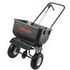 Schiebe-Rasenstreuer, 3,6m Streubreite, Streuwagen mit 36,3kg Ladekapazität & 10 Zoll All-Terrain-Reifen, Handgeführter Garten- und Rasenstreuer
