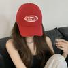 Red Baseball Cap for Women In Spring and Summer Casual and Versatile Big Head Circumference Showing Face Small Soft Top Baseball Cap Sun Hat