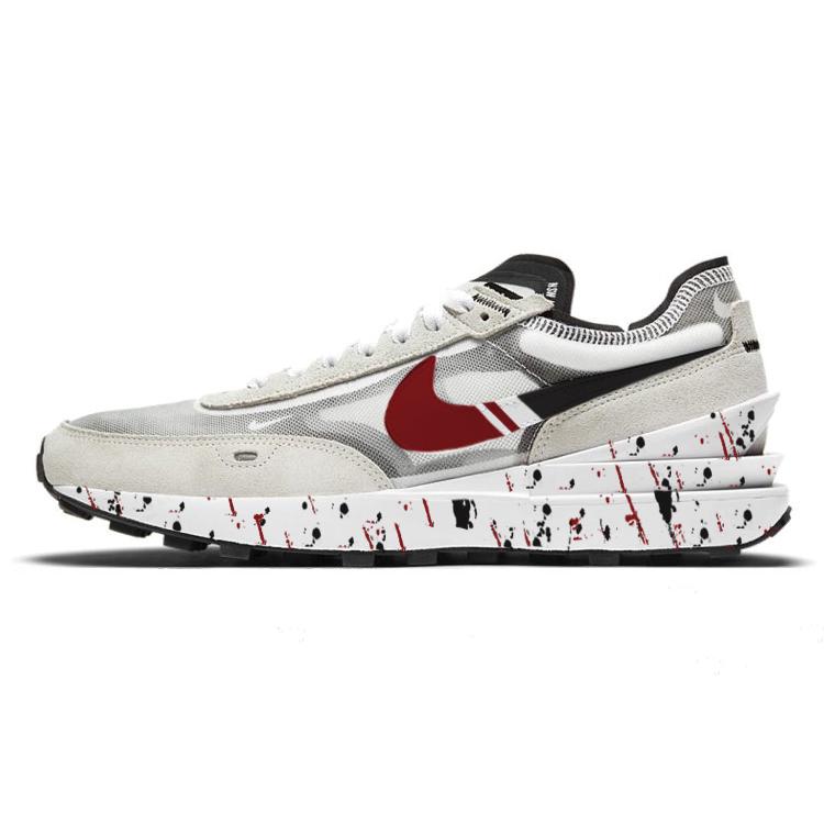 

Nike Waffle One Slip Resistant And Breathable Low top Casual Shoes Men s Gray Red Black DA7995-100(Team56-) 44