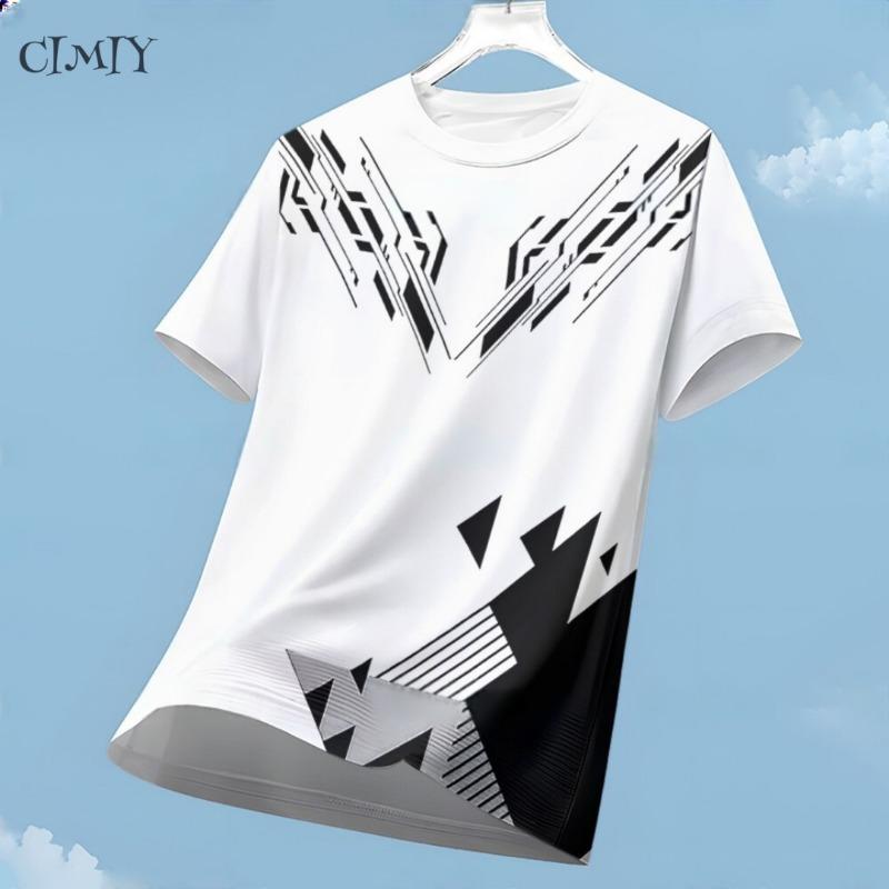 Sports Casual Jersey For Men Dry Fit Shirt Outdoor Running Cycling Short Sleeve Breathable Gym Wear Crew Neck T-Shirt