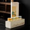 National Trend Ceramic Gradient Tea Cup Set - "Thousand Li of Rivers and Mountains" Master Tea Tasting Cups, Custom Logo Souvenirs.