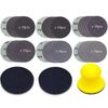 63Pcs 3 Inch Sanding Disc Hook and Loop 320-2500 Grit Wet Dry Sandpaper with Hand Sanding Blocks for Wood Mirror Car Polishing