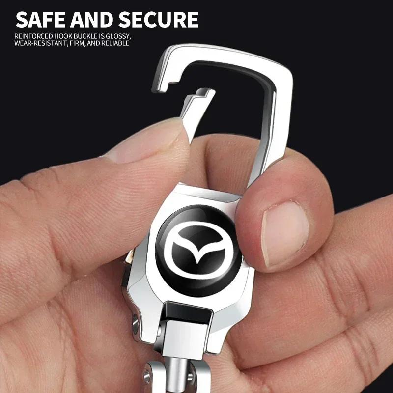 For Mazda Car Logo keychain Alloy Key chain key ring for Mazda 2 4 3 6 CX-5 CX3 CX7 CX9 Atenza Axela MX-5 RX8 RX7 323 car acesss