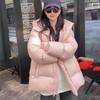 Abrigo de plumón con capucha de invierno de moda para mujer, grueso y cálido, con cintura ajustable, chaqueta acolchada, prenda exterior holgada